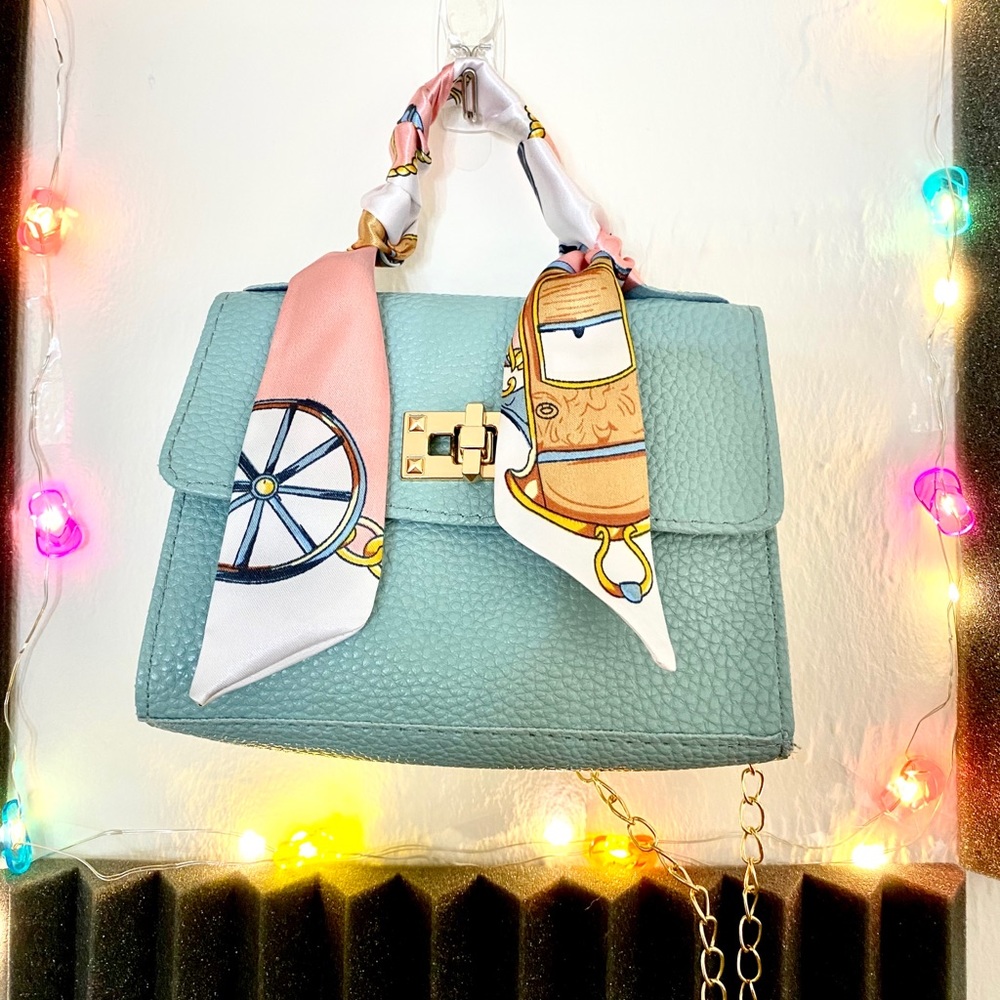 Small Scarf decor flap chain bag